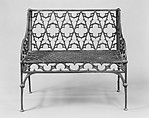 Garden Settee, Cast iron, American