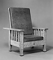 Reclining Morris Chair, Roycroft, Bird's-eye maple, American