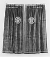 Curtain, Silk velvet embroidered with metallic threads, American