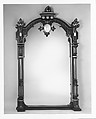Overmantel Looking Glass, Attributed to John Jelliff (1813–1893), Rosewood, mother-of-pearl, American