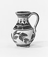 Jug, Possibly designed by C. A. Lawrence, Earthenware, American