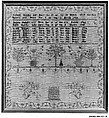 Embroidered Sampler, Lydia Headly (born 1793), Embroidered silk on linen, American