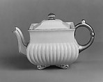 Teapot, Ott and Brewer (American, Trenton, New Jersey, 1871–1893), Earthenware, American