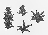 Pattern for applied gold floral motifs on the Magnolia Vase, Tiffany & Co. (1837–present), Alloy of lead, tin, pewter, American