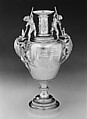 Vase, Tiffany & Co. (1837–present), Silver, silver-gilt, and glass or stone, American