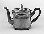 Teapot, Israel Trask  American, Pewter, American