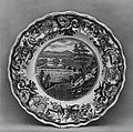 Plate, James and Ralph Clews  British, Earthenware, transfer-printed, British (American market)