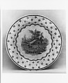 Plate, John Ridgway, Earthenware, transfer-printed, British (American market)