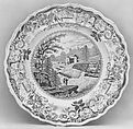 Plate, James and Ralph Clews  British, Earthenware, transfer-printed, British (American market)