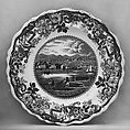 Plate, James and Ralph Clews  British, Earthenware, transfer-printed, British (American market)