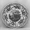 Plate, Job & John Jackson, Earthenware, transfer-printed, British (American market)