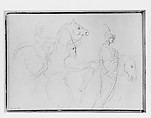 Switzerland 1870 Sketchbook, John Singer Sargent (American, Florence 1856–1925 London), Black impressed cardboard (cover); Various media on off-white wove paper, American