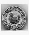 Plate, Enoch Wood &amp; Sons (British, active Burslem, 1818–46), Earthenware, transfer-printed, British (American market)