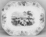Platter, Thomas Godwin, Earthenware, transfer-printed, British (American market)