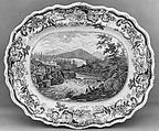 Platter, James and Ralph Clews  British, Earthenware, transfer-printed, British (American market)