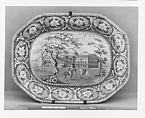 Platter, John & William Ridgway  British, Earthenware, transfer-printed, British (American market)