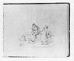 Two Men on a Workbench with a Vice (from Sketchbook), Francis William Edmonds American, Graphite on off-white wove paper, American