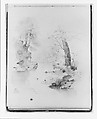 Landscape with Trees Framing a Stream (from Sketchbook), Francis William Edmonds American, Graphite on off-white wove paper, American