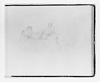 Scene around a Table (from Sketchbook), Francis William Edmonds American, Graphite on off-white wove paper, American