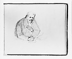 Man Speaking (from Sketchbook), Francis William Edmonds American, Graphite on off-white wove paper, American