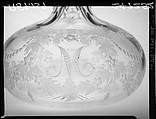 Cruet, Possibly engraved by Louis Friedrich Vaupel (1824–1930), Blown, cut, and engraved glass, American