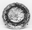 Basin, Earthenware, transfer-printed, British (American market)