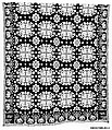 Coverlet, Cotton and wool warp and weft, woven, American