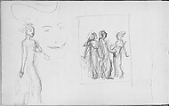 Standing Javanese Dancer, Face, Composition Study (from Sketchbook of Javanese Dancers), John Singer Sargent (American, Florence 1856–1925 London), Graphite on off-white wove paper, American