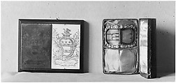 Shoe Buckle, Metal, bronze, steel, glass