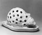 Crocus pot, Ira W. Corey (active 1867–70), Earthenware, American