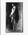 Standing Female Nude, Frederick William MacMonnies (American, New York 1863–1937 New York), Charcoal on paper, mounted on board, American