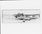 Panorama of the Charles River June 22 '86 (from Sketchbook VII), William Trost Richards (American, Philadelphia, Pennsylvania 1833–1905 Newport, Rhode Island), Graphite on off-white wove paper on off-white wove paper, American