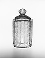 Covered Jar, George Duncan and Sons  American, Pressed glass, American