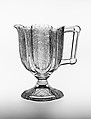 Cream Pitcher, George Duncan and Sons  American, Pressed glass, American