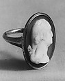 Cameo Ring, William Brown British, Onyx and gold, British
