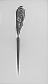 Letter Opener, Designed by Louis C. Tiffany (American, New York 1848–1933 New York), Bronze, glass, American