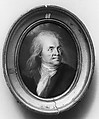 Plaque Portrait of Benjamin Franklin, Jacques Thouron, Enamel