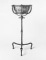 Bowl and Stand, Oscar Bruno Bach (1884–1957), Copper (patinated), bronze, iron, American