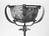 Bowl and Stand, Oscar Bruno Bach (1884–1957), Copper (patinated), bronze, iron, American
