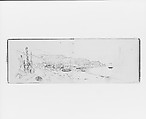 Bay Scene with Sailboat at Anchor (from Sketchbook X), William Trost Richards  American, Graphite on off-white wove paper, American
