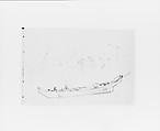 Boat and Encampment (from Sketchbook X), William Trost Richards  American, Graphite on off-white wove paper, American