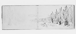 Mountain Sketch (from Sketchbook X), William Trost Richards (American, Philadelphia, Pennsylvania 1833–1905 Newport, Rhode Island), Graphite on off-white wove paper, American