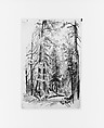 Forest Interior (from Sketchbook X), William Trost Richards American, Graphite on off-white wove paper, American