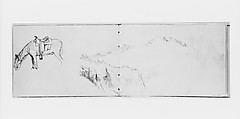 Mountain Sketch (from Sketchbook X), William Trost Richards  American, Graphite on off-white wove paper, American
