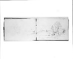 Sketch of Trees (from Sketchbook VII), William Trost Richards (American, Philadelphia, Pennsylvania 1833–1905 Newport, Rhode Island), Graphite on off-white wove paper, American