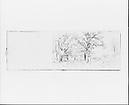 Sketch of Clouds and Terrain (from Sketchbook VII), William Trost Richards (American, Philadelphia, Pennsylvania 1833–1905 Newport, Rhode Island), Graphite on off-white wove paper, American
