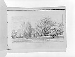 Landscape with Trees (from Sketchbook VII), William Trost Richards American, Graphite on off-white wove paper, American