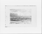 Seascape with an Approaching Storm (from Sketchbook VII), William Trost Richards  American, Black ink, graphite, on off-white wove paper, American