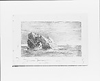 Seascape with Rocks (from Sketchbook VII), William Trost Richards  American, Black ink, on off-white wove paper, American