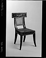Side Chair, Benjamin Henry Latrobe (American (born England), Fulneck, Yorkshire 1764–1820 New Orleans, Louisiana), Yellow poplar, oak, maple, white pine, gold leaf, and gesso, American